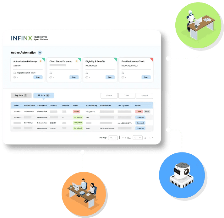 Screenshot of health insurance verification platform interface with automation features.